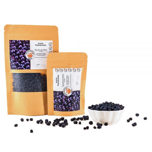 Aronia Deshidratată, Fructe Bogate în Vitamine și Antioxidanți, Fără Zahăr sau Conservanți 70g