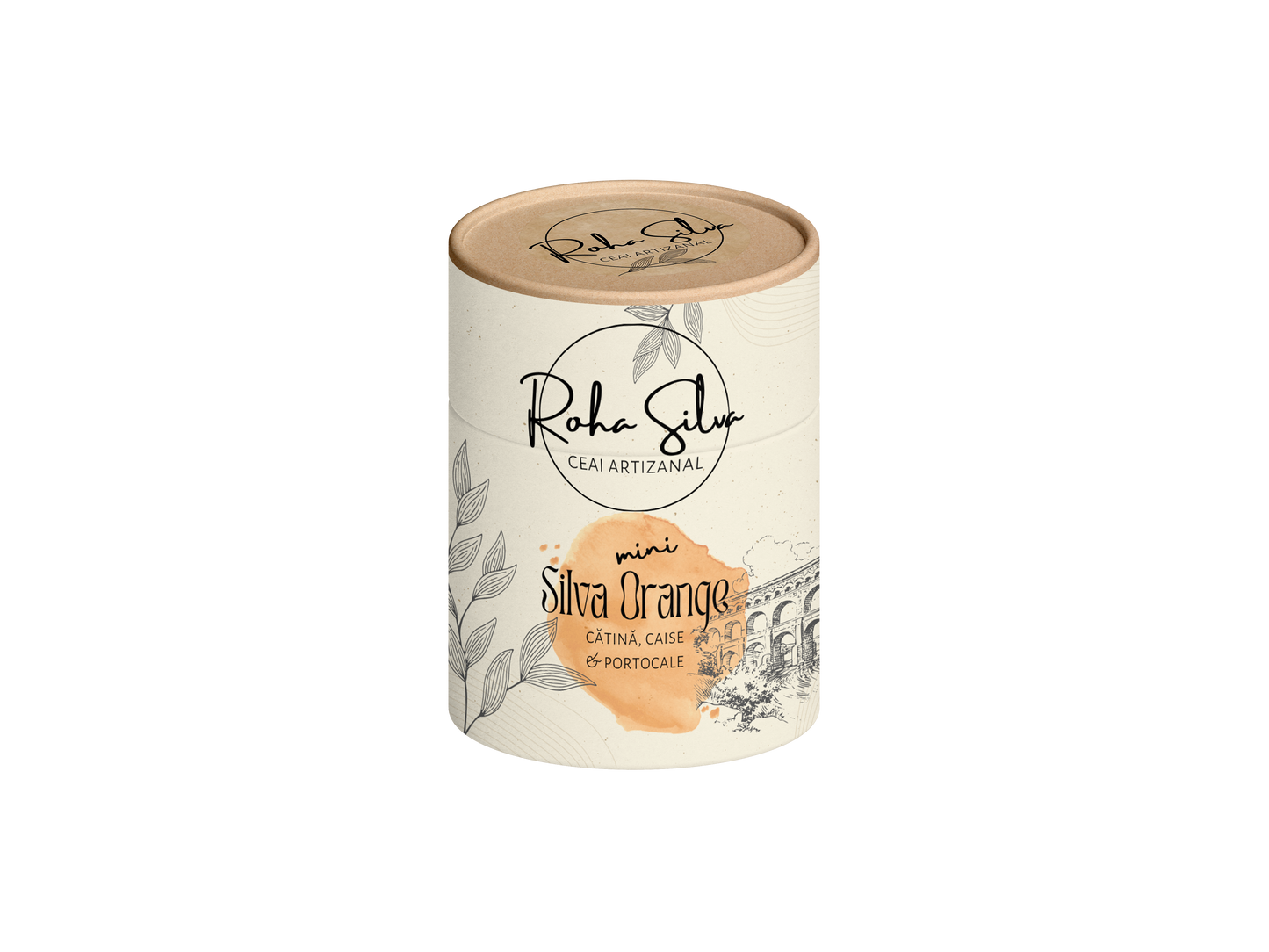 Ceai artizanal mini blend "Silva Orange" cu cătină, coarne, portocale, flori de soc, flori de tei și gălbenele 40g