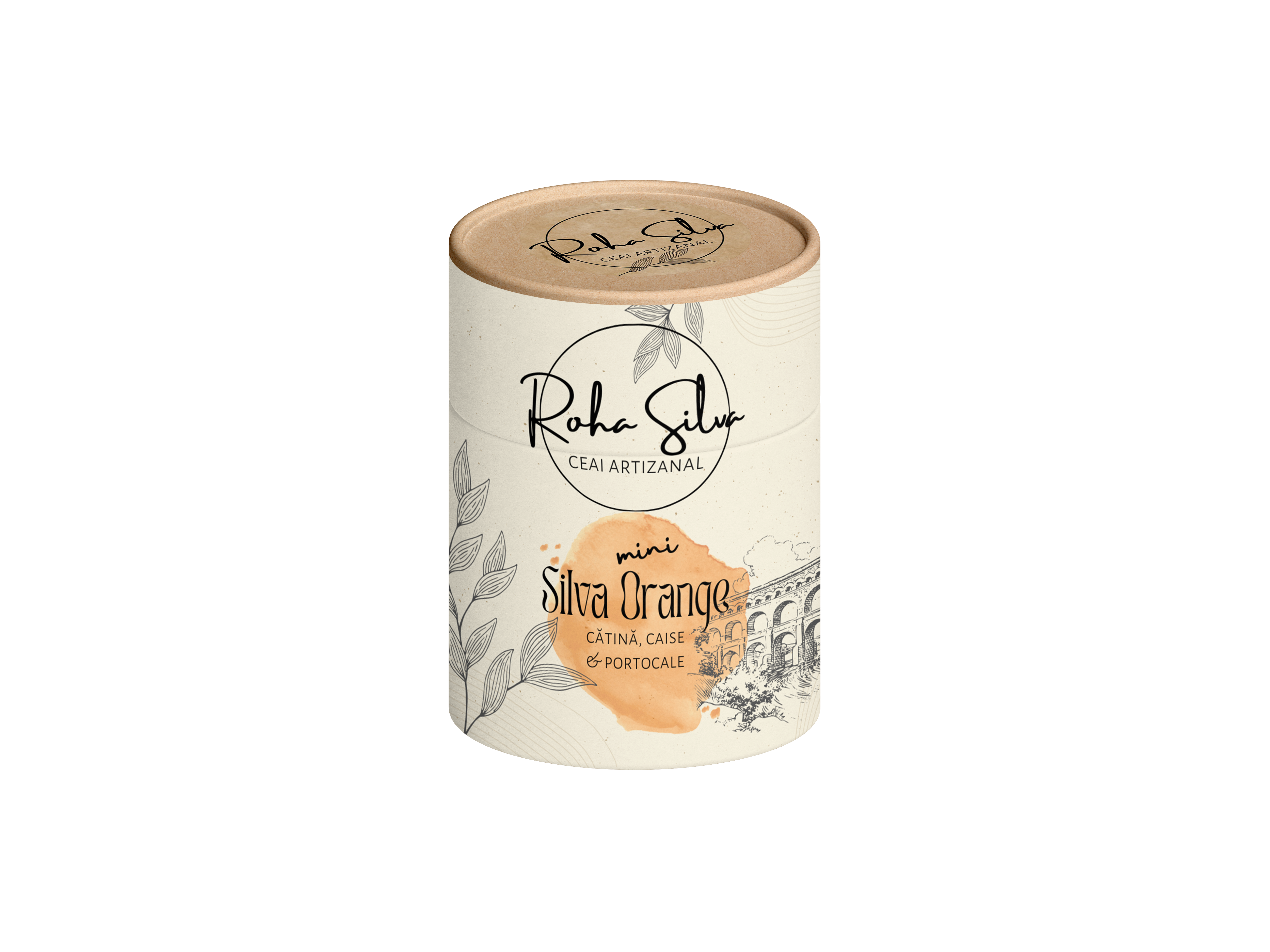 Ceai artizanal mini blend "Silva Orange" cu cătină, coarne, portocale, flori de soc, flori de tei și gălbenele 40g