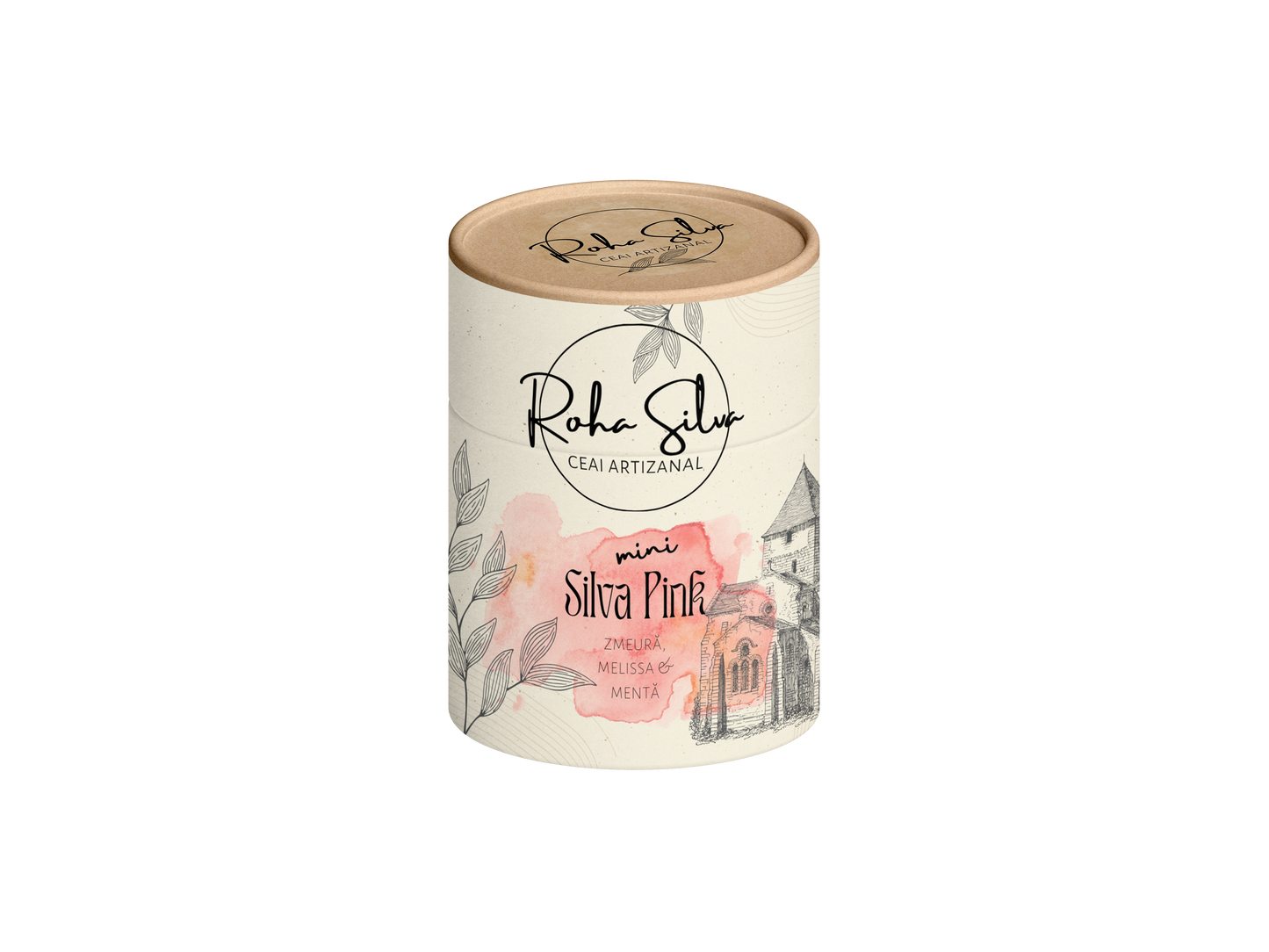 Ceai artizanal mini blend "Silva Pink" cu zmeură, mere, hibiscus și roiniță 40g