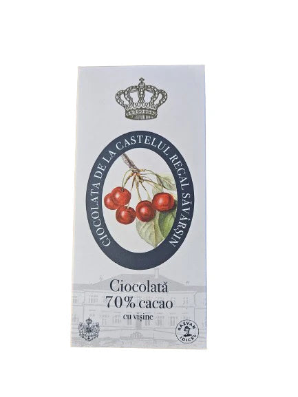 Ciocolată Regală 70% cacao cu vișine 80g